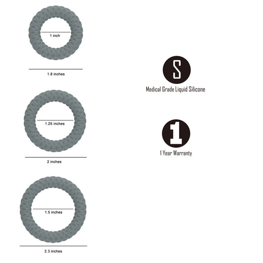 Maia ONYX Cock Ring Set of 3 Sizes