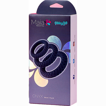 Maia ONYX Cock Ring Set of 3 Sizes