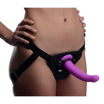 Strap-U Navigator - Purple 16.5 cm Silicone G-Spot Strap-On