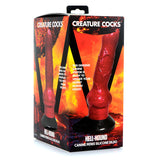 Creature Cocks Hell-Hound Canine Penis Silicone Dildo - Red 19 cm Canine Dildo - Image 8