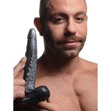 Creature Cocks The Gargoyle Rock Hard Silicone Dildo - Silver 23.6 cm Fantasy Dildo - Image 3