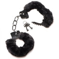 Master Series Cuffed in Fur - Black Fluffy Handcuffs