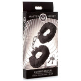 Master Series Cuffed in Fur - Black Fluffy Handcuffs - Image 6