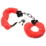 Master Series Cuffed in Fur - Red Fluffy Handcuffs - Image 5