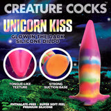 Creature Cocks Unicorn Kiss Silicone Dildo - Coloured 21.4 cm Fantasy Unicorn Tongue Dildo - Image 3
