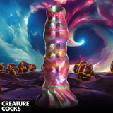 Creature Cocks Larva Silicone Dildo - Coloured 22.9 cm Fantasy Dildo with Eggs - Image 2