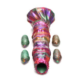 Creature Cocks Larva Silicone Dildo - Coloured 22.9 cm Fantasy Dildo with Eggs - Image 6