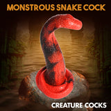 Creature Cocks King Cobra Silicone Dildo - Red 21.4 cm Fantasy Dildo - Image 2