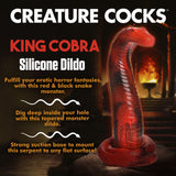 Creature Cocks King Cobra Silicone Dildo - Red 21.4 cm Fantasy Dildo - Image 3