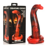 Creature Cocks King Cobra Silicone Dildo - Red 21.4 cm Fantasy Dildo - Image 1