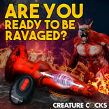 Creature Cocks Hell Wolf - Red 22 cm USB Rechargeable Thrusting Fantasy Dildo - Image 4
