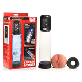 Size Matters Sucking Penis Pump - Clear USB Rechargeable Penis Pump - Image 1