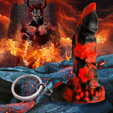 Creature Cocks Fire Demon Keychain - Novelty Fantasy Dildo Keyring - Image 2
