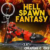 Creature Cocks Fire Demon Keychain - Novelty Fantasy Dildo Keyring - Image 7