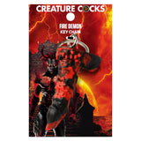 Creature Cocks Fire Demon Keychain - Novelty Fantasy Dildo Keyring - Image 1