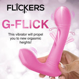 Inmi Flickers G-Flick Flicking G-Spot Vibrator - Pink 15 cm USB Rechargeable Flicking Vibrator with Remote - Image 3