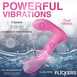 Inmi Flickers G-Flick Flicking G-Spot Vibrator - Pink 15 cm USB Rechargeable Flicking Vibrator with Remote - Image 4