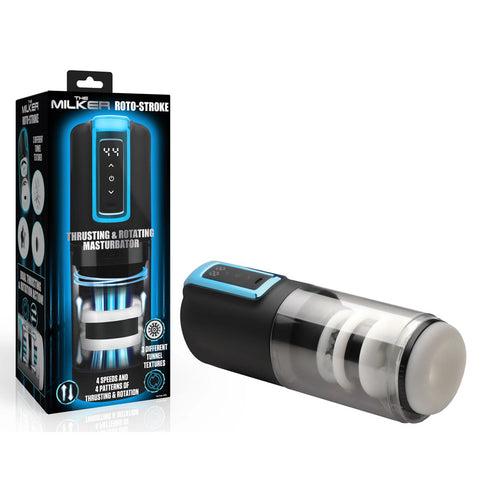 LoveBotz The Milker Roto-Stroke - USB Rechargeable Thrusting & Rotating Male Masturbator - Image 1