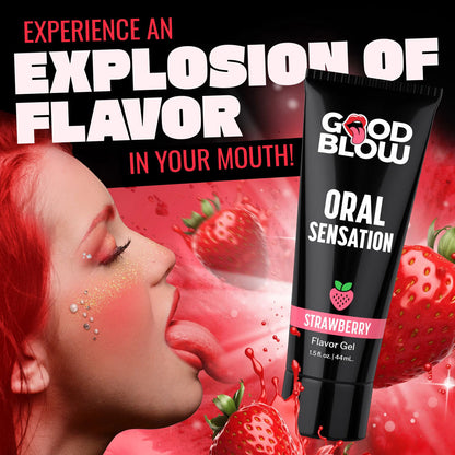Good Blow Oral Sensation Gel - Strawberry Flavoured Oral Sex Gel - 44
