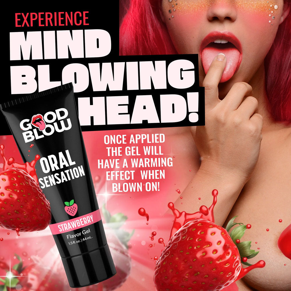 Good Blow Oral Sensation Gel - Strawberry Flavoured Oral Sex Gel - 44
