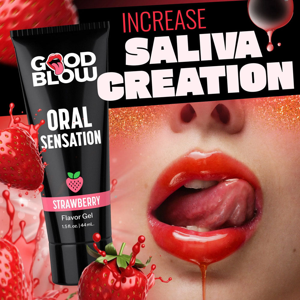 Good Blow Oral Sensation Gel - Strawberry Flavoured Oral Sex Gel - 44