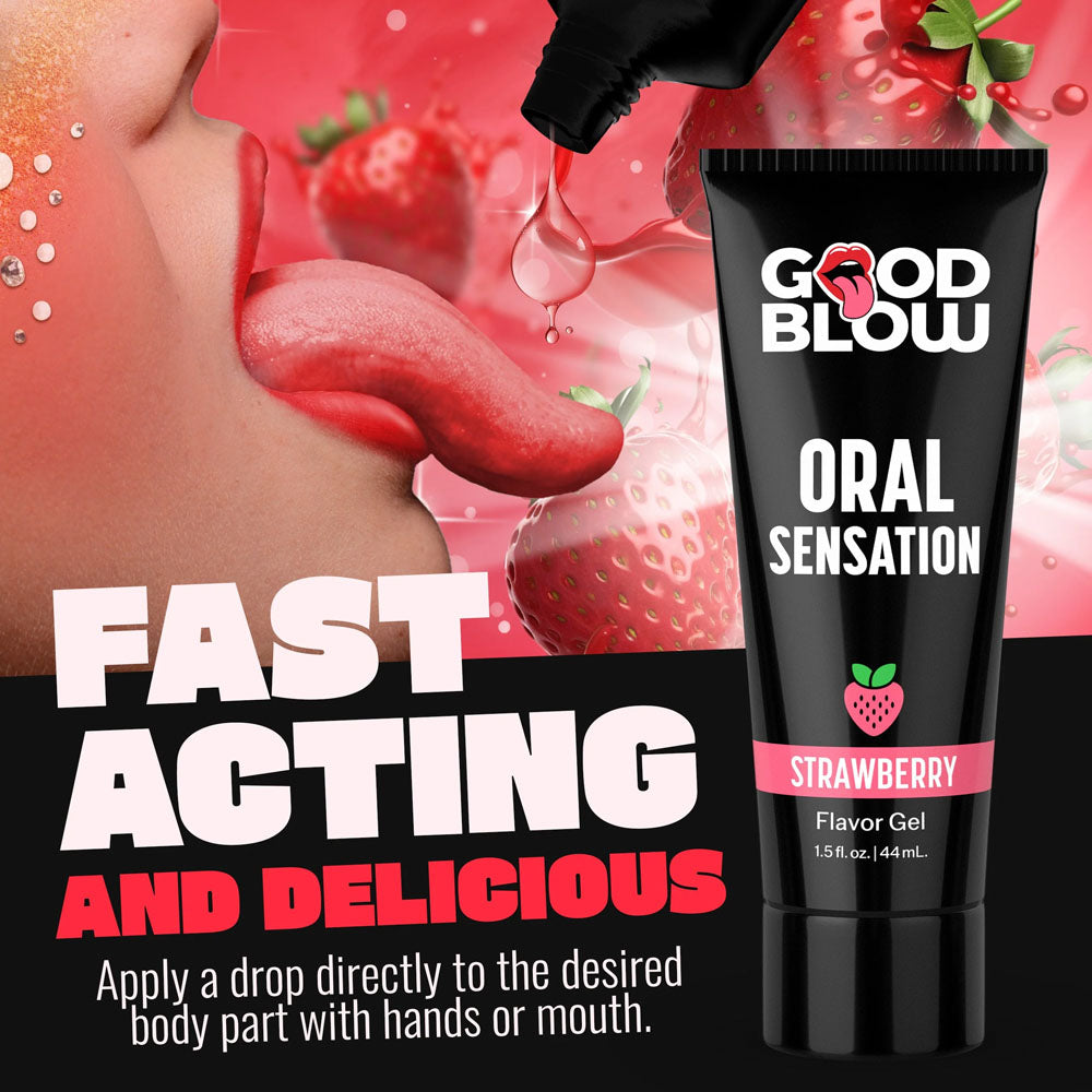 Good Blow Oral Sensation Gel - Strawberry Flavoured Oral Sex Gel - 44