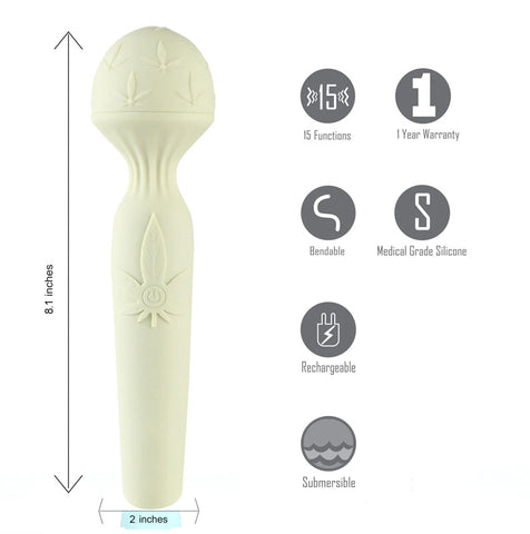 Maia Marlie 420 - Green 20.6 cm USB Rechargeable Massage Wand - Image 1