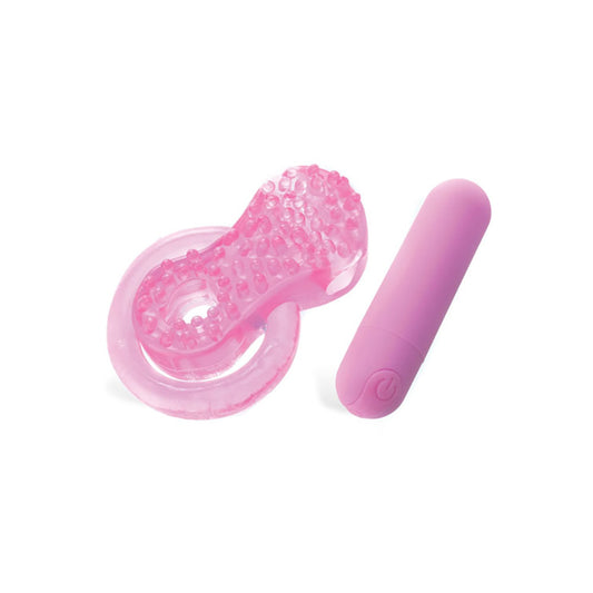 Adam & Eve RECHARGEABLE COUPLES ENHANCER - Pink Cock & Balls Ring