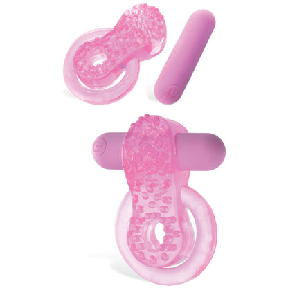Adam & Eve RECHARGEABLE COUPLES ENHANCER - Pink Cock & Balls Ring
