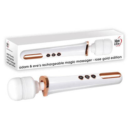 Adam & Eve Rechargeable Magic Massager - Rose Gold/White Massager Wand