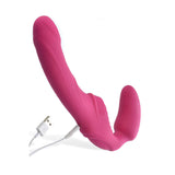 Adam & Eve Eve's Vibrating Strapless Strap-On - Pink 22 cm (8.75'') USB Rechargeable Strapless Strap-On - Image 136