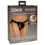 King Cock Elite Beginner's Body Dock Strap-On Harness - Black Adjustable Strap-On Harness (No probe included) - Image 1