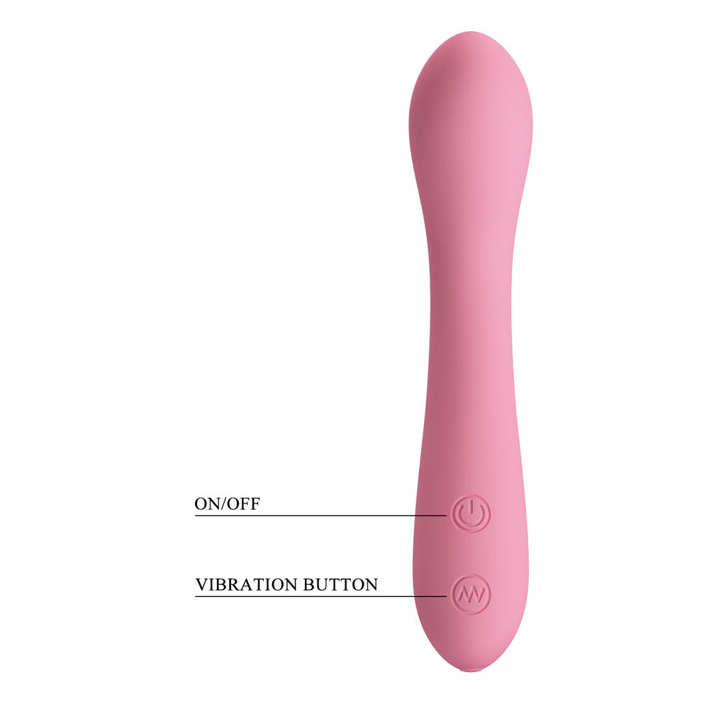 Party Up JOHN Flexible Vibe - Pink 16 cm USB Rechargeable Vibrator