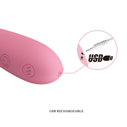 Party Up JOHN Flexible Vibe - Pink 16 cm USB Rechargeable Vibrator