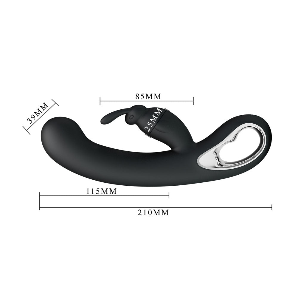 Party Up COLIN Rabbit Vibe - Black 21 cm Rabbit Vibrator