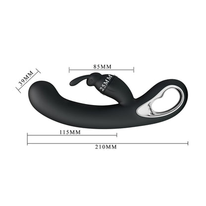 Party Up COLIN Rabbit Vibe - Black 21 cm Rabbit Vibrator