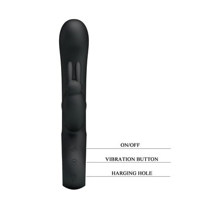 Party Up COLIN Rabbit Vibe - Black 21 cm Rabbit Vibrator