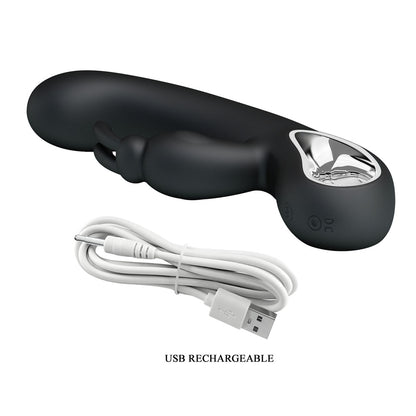 Party Up COLIN Rabbit Vibe - Black 21 cm Rabbit Vibrator