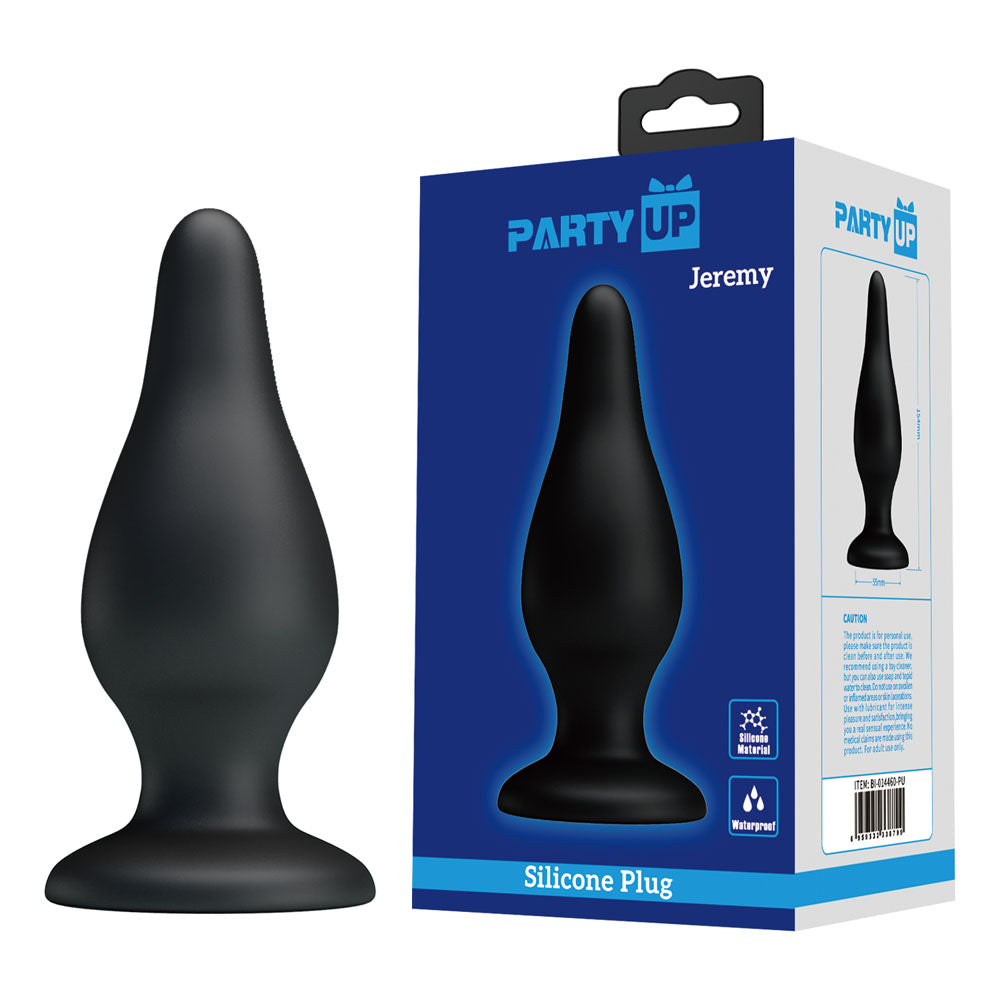 Party Up JEREMY Butt Plug - Black 15.4 cm Butt Plug