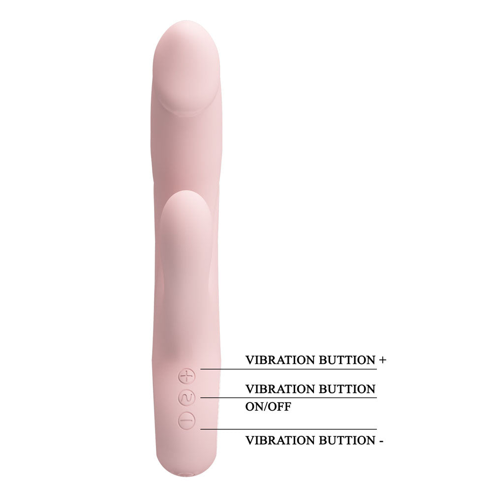 Party Up DAVE Rabbit Vibe - Pink 19 cm Rabbit Vibrator