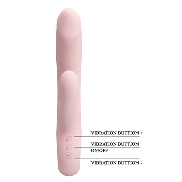 Party Up DAVE Rabbit Vibe - Pink - Pink 19 cm USB Rechargeable Rabbit Vibrator