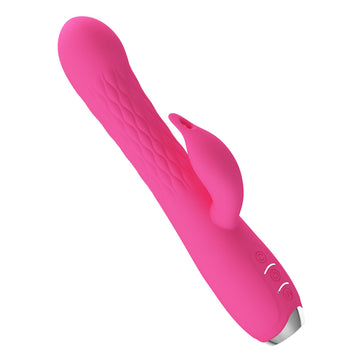 Party Up ERIC Rotating Beads Vibrator - Pink - Pink 20.5 cm USB Rechargeable Rabbit Vibrator with Rotating Bead Shaft