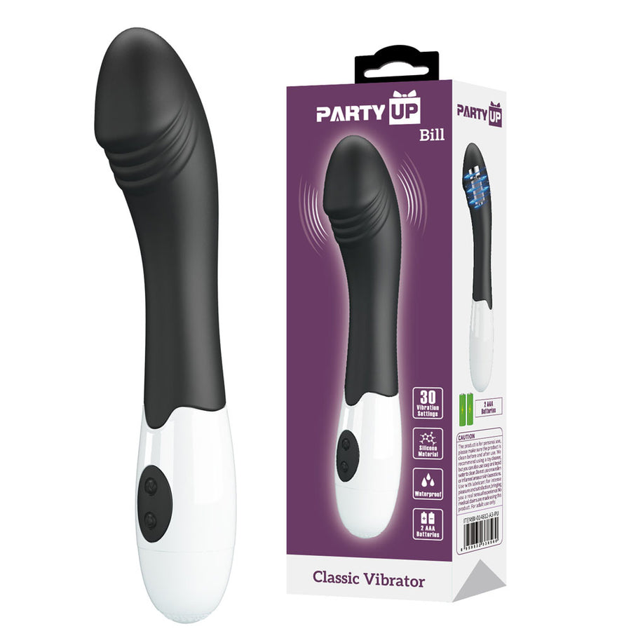 Party Up BILL Classic Vibe - Black - Black 19 cm Vibrator