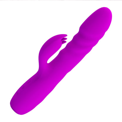 Party Up BOB Thrusting Vibe - Purple 25 cm Thrusting Rabbit Vibrator