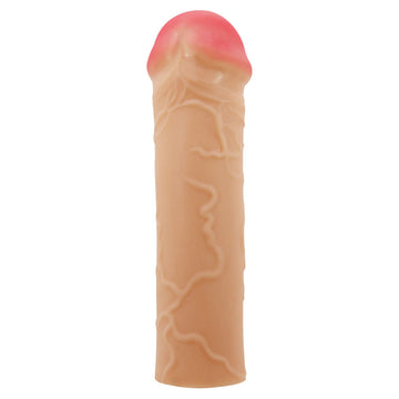Party Up OSCAR 1 Inch Extender Sleeve - Flesh 1 Inch Penis Extender Sleeve