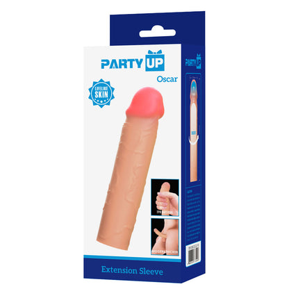 Party Up OSCAR 1 Inch Extender Sleeve - Flesh 1 Inch Penis Extender