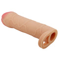 Party Up OWEN 1 Inch Extender Sleeve - Flesh 1 Inch Penis Extender Sleeve with Ball Strap