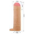 Party Up OWEN 1 Inch Extender Sleeve - Flesh 1 Inch Penis Extender Sleeve with Ball Strap