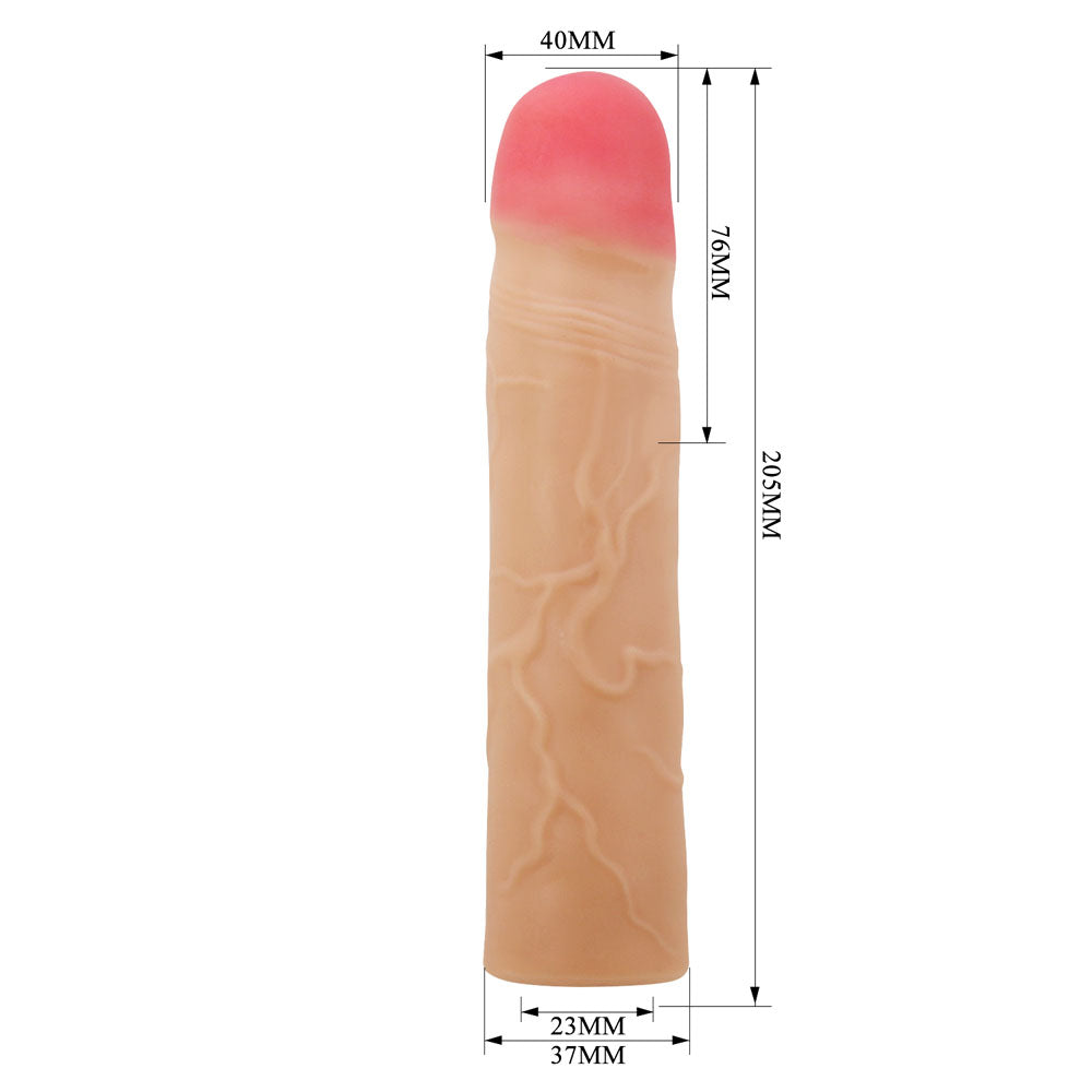 Party Up PHILIP 3 Inch Extender Sleeve - Flesh 3 Inch Penis Extender
