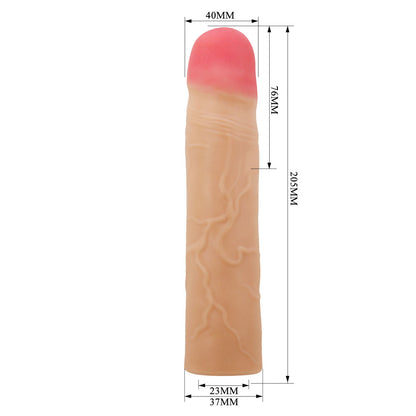 Party Up PHILIP 3 Inch Extender Sleeve - Flesh 3 Inch Penis Extender